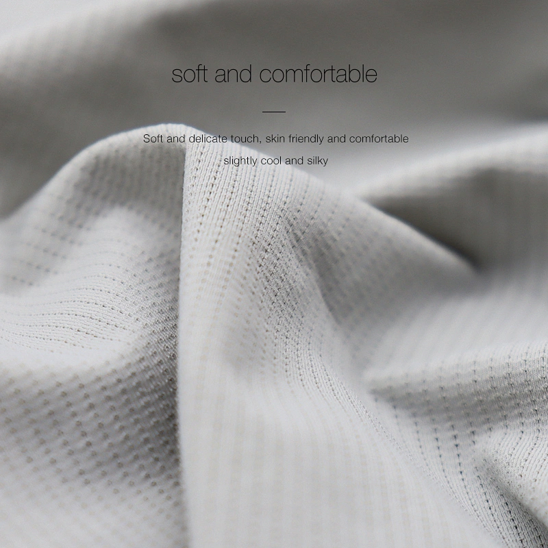 knitted stretch nylon spandex striple dot hole wicking mesh fabric